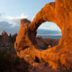 Double O Arch at sunset