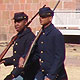 two men dressed as cavalry