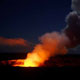 volcano at night