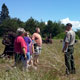 ranger talks with visitors