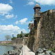 the sandstone walls of San Juan and Castillo San Felipe del Morro