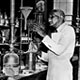 George Washington Carver in the laboratory