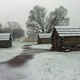 soldier huts in snow