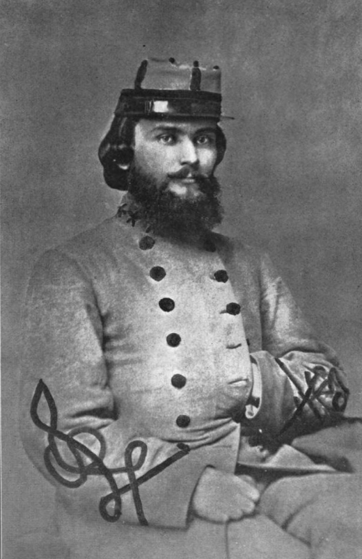 Seated image of William Oates wearing a Confederate officer uniform