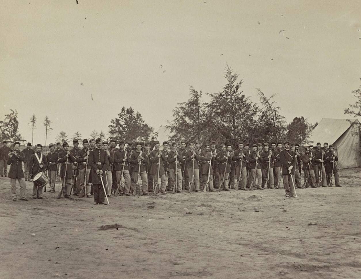 Civil War Soldiers in Formation