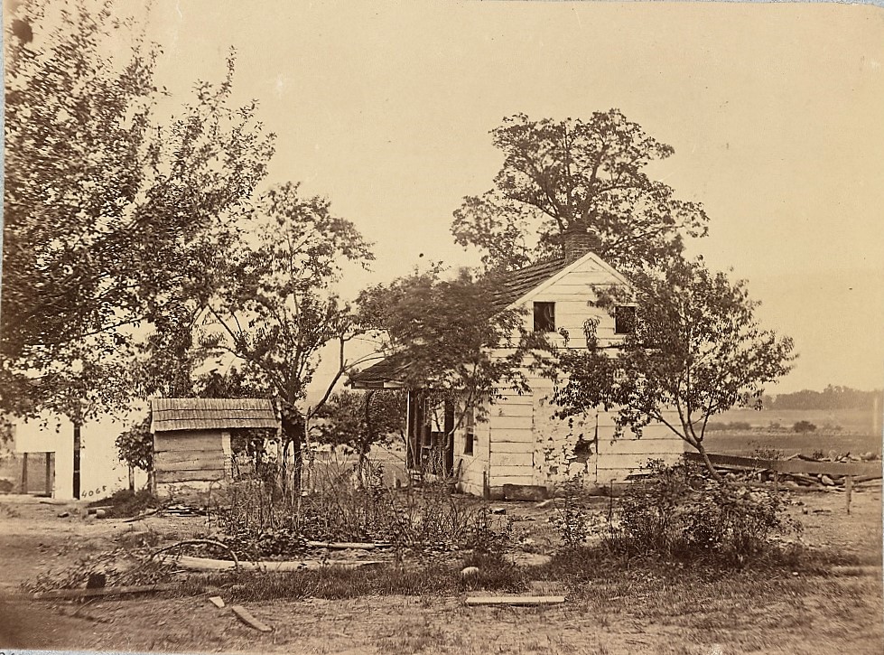 Battle damaged home and property of the Bryan family