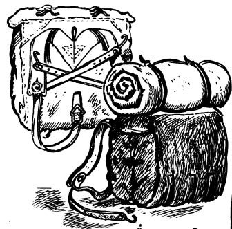 Knapsack Sketch of a Civil War soldier's knapsack