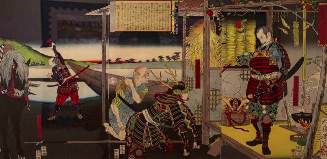 Honda Tadakatsu reporting to Tokugawa Ieyasu