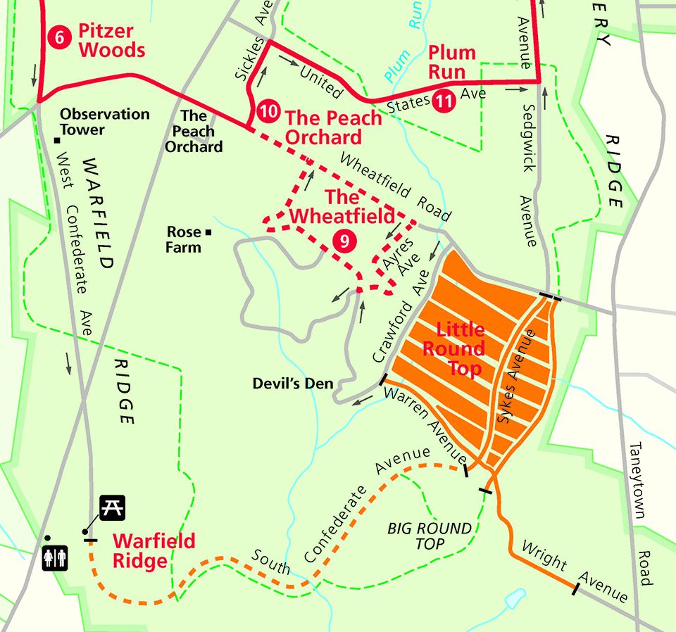 Gettysburg Auto Tour Map Auto Tour Detour Map - Gettysburg National Military Park (U.s. National  Park Service)
