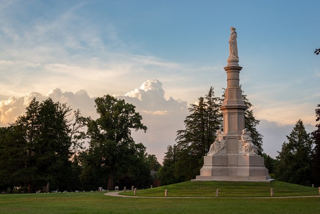 Soldiers' National Monument at Gettysburg at Sunset