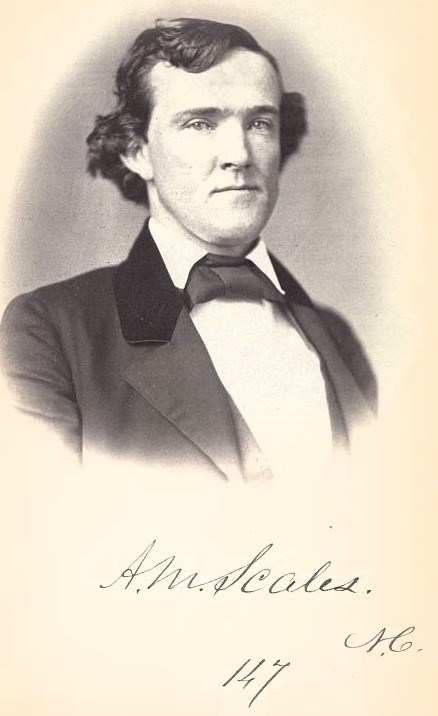 Portrait photograph of Alfred M. Scales, taken in 1859, while he was a member of the U.S. Congress