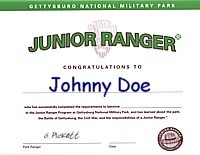 Junior Ranger Certificate