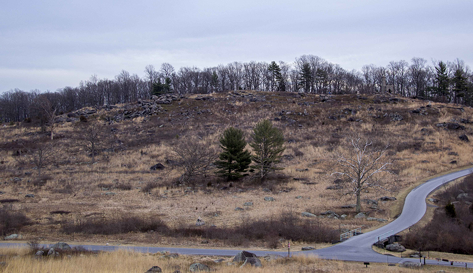 Little Round Top as seen from Devil's Den.