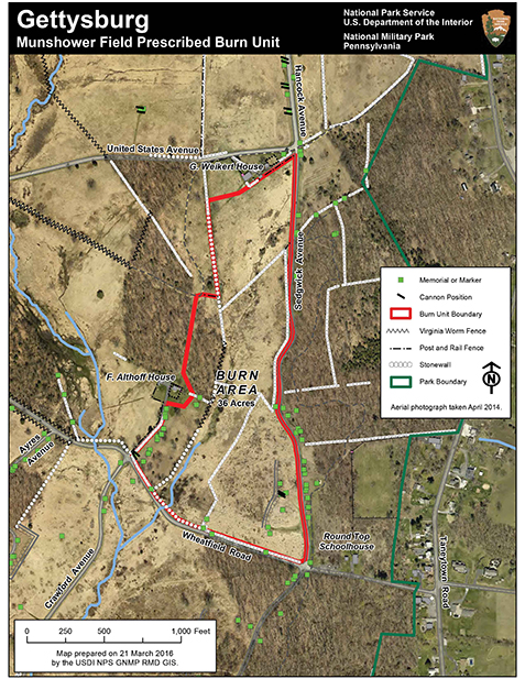 Spring 2016 prescribed burn area