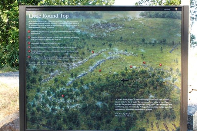 A map on a panel