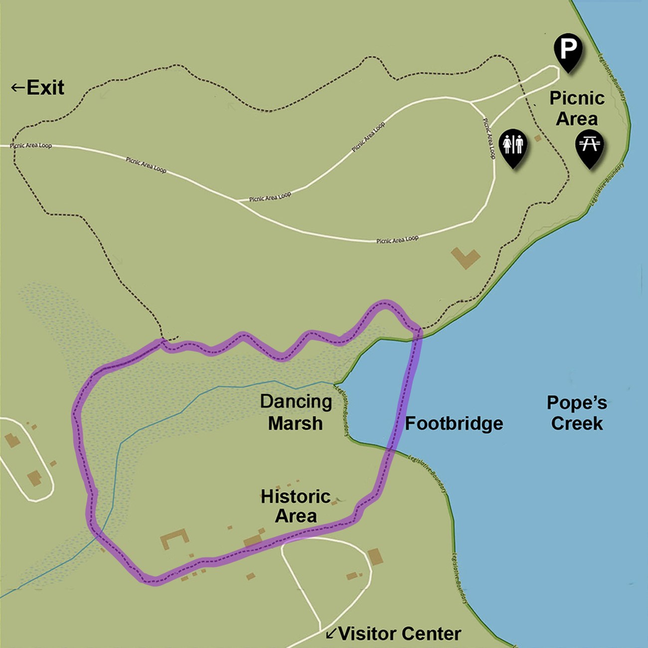 Dancing Marsh Loop Trail Map