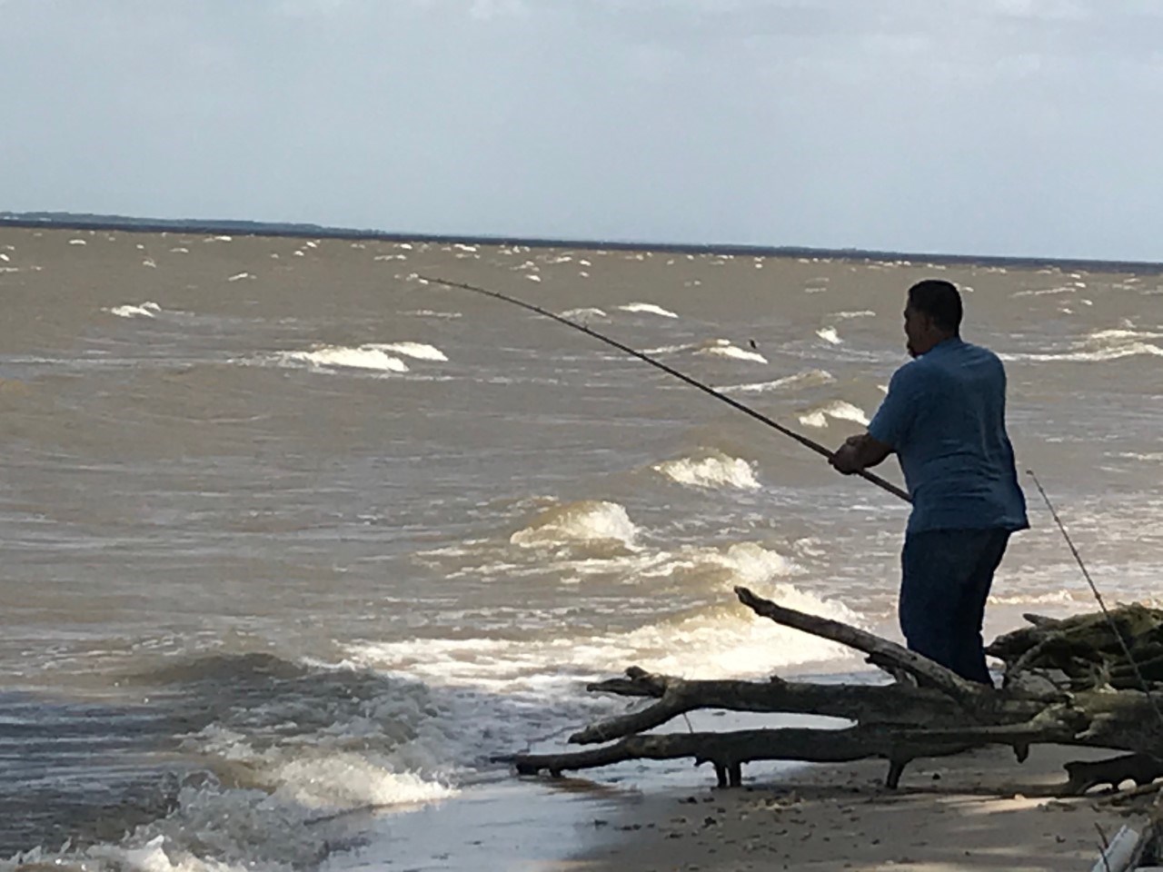 catching a fish