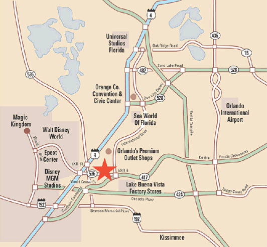 Orlando, FL area map