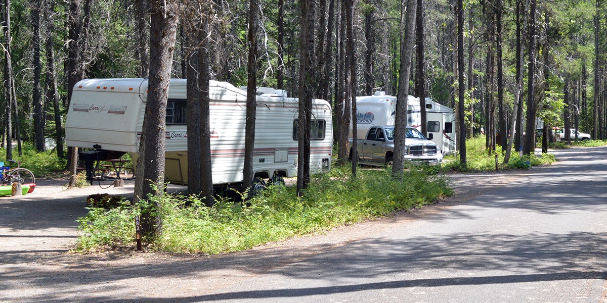 Recreational Vehicles in the Apgar Campground