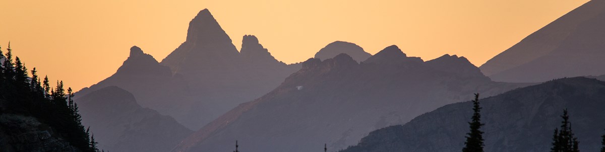 Stony Indian Peaks at Sunset.