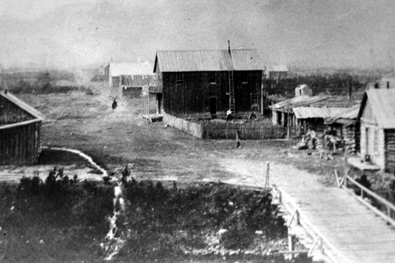 Old mining town of Altyn, near Many Glacier