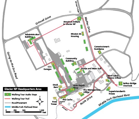 Apgar Village Lodge Cabin Map Headquarters District Historic Walking Tour - Glacier National Park (U.s.  National Park Service)