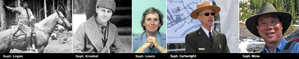 Collage of five past superintendent portraits