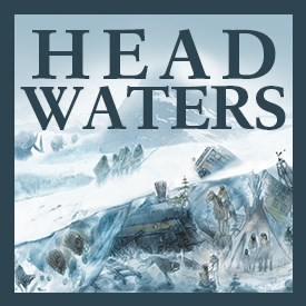 The cover art for season three of Headwaters: Ice freezing each character of the story