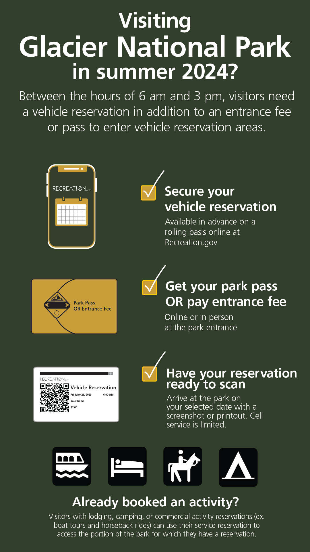 vehicle reservations - Glacier National Park (U.S. National Park