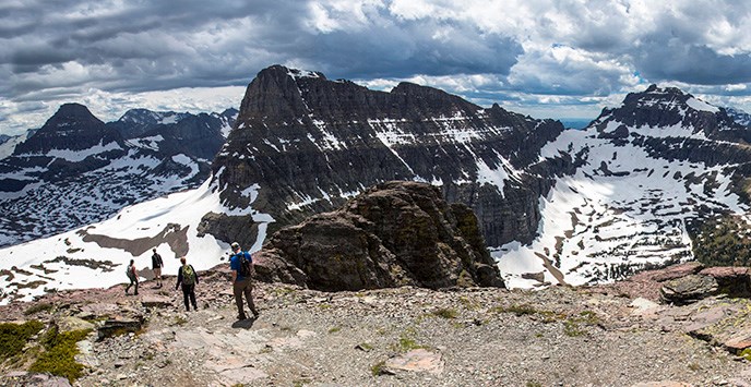 Hikers on Oberlin Summit