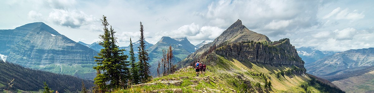 Hikers in the backcountry