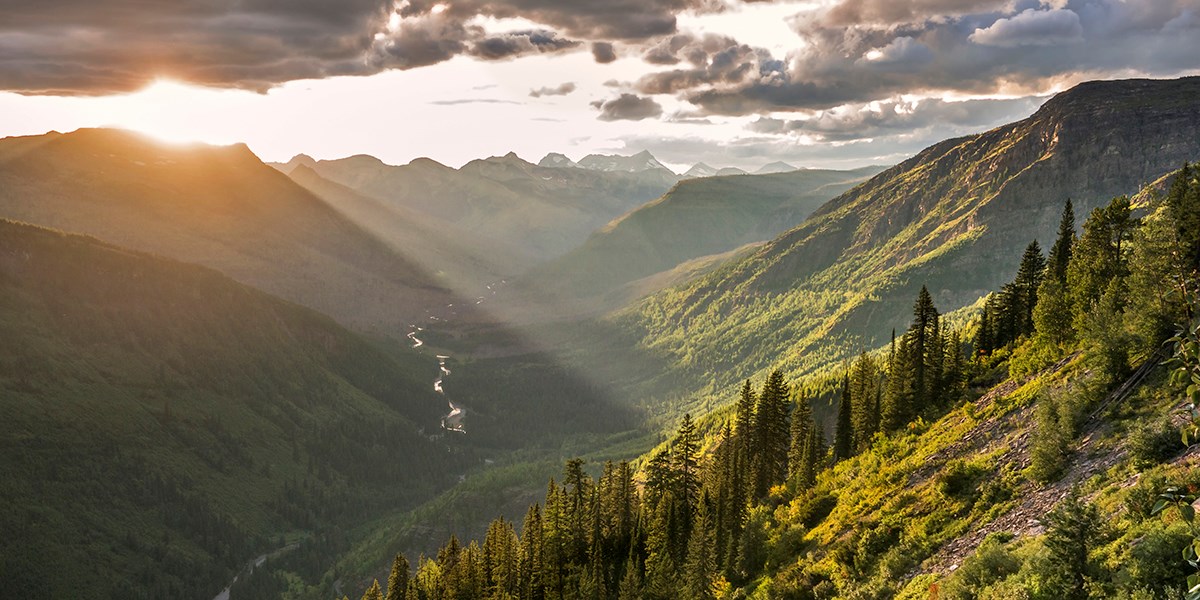 McDonald Creek valley from the Going-to-the-Sun Road