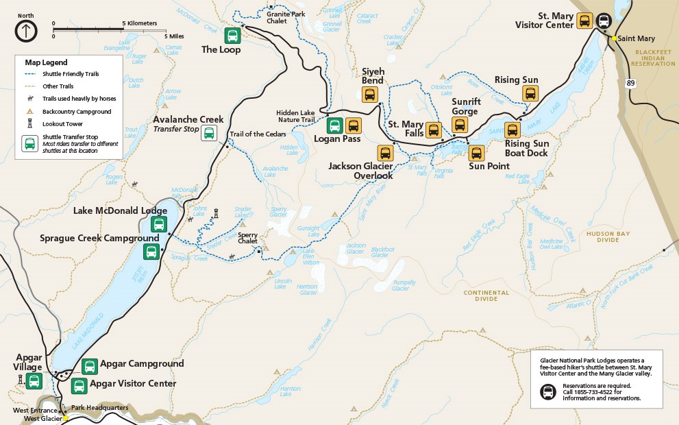 glacier national park lodging map Shuttle Stops Glacier National Park U S National Park Service glacier national park lodging map