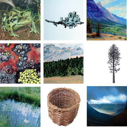 Collage of Artist in Residence Artwork