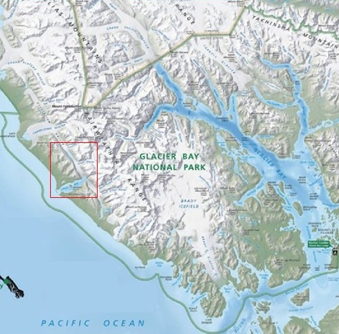 Map of Glacier Bay National Park 
