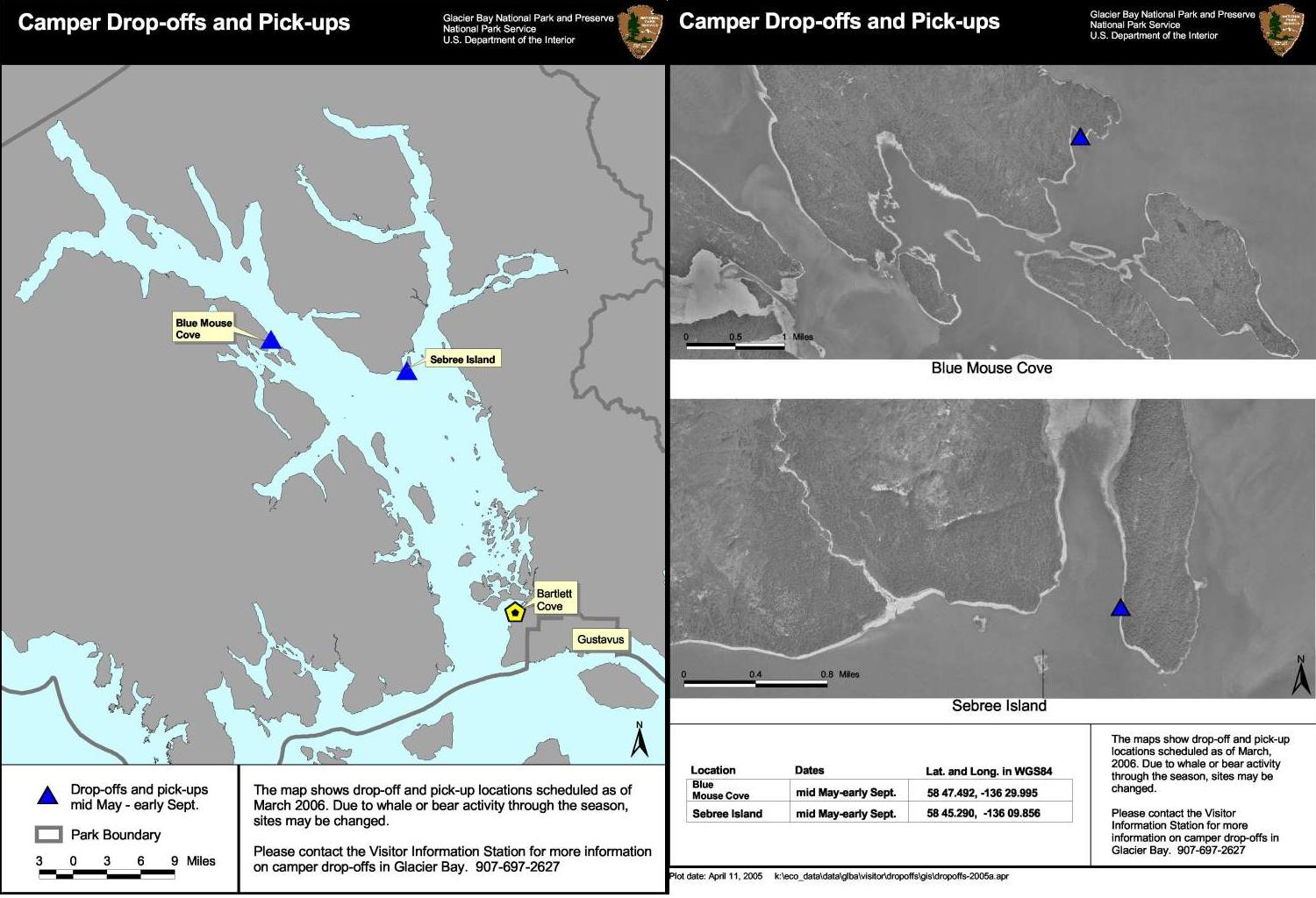 Camper Dropoff Map 7/2/2010