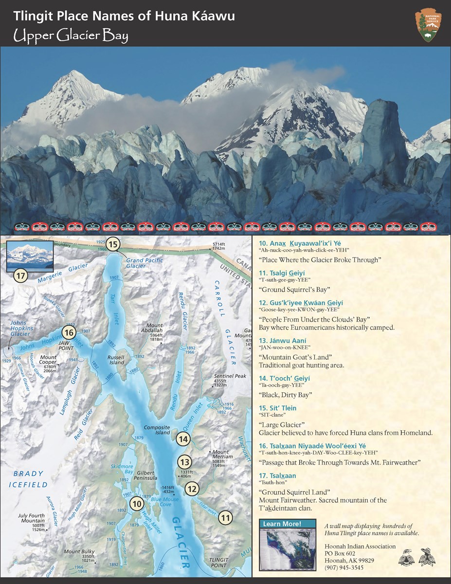 Tlingit Place names of Glacier Bay, page 2. Download pdf on this page for accessible version.
