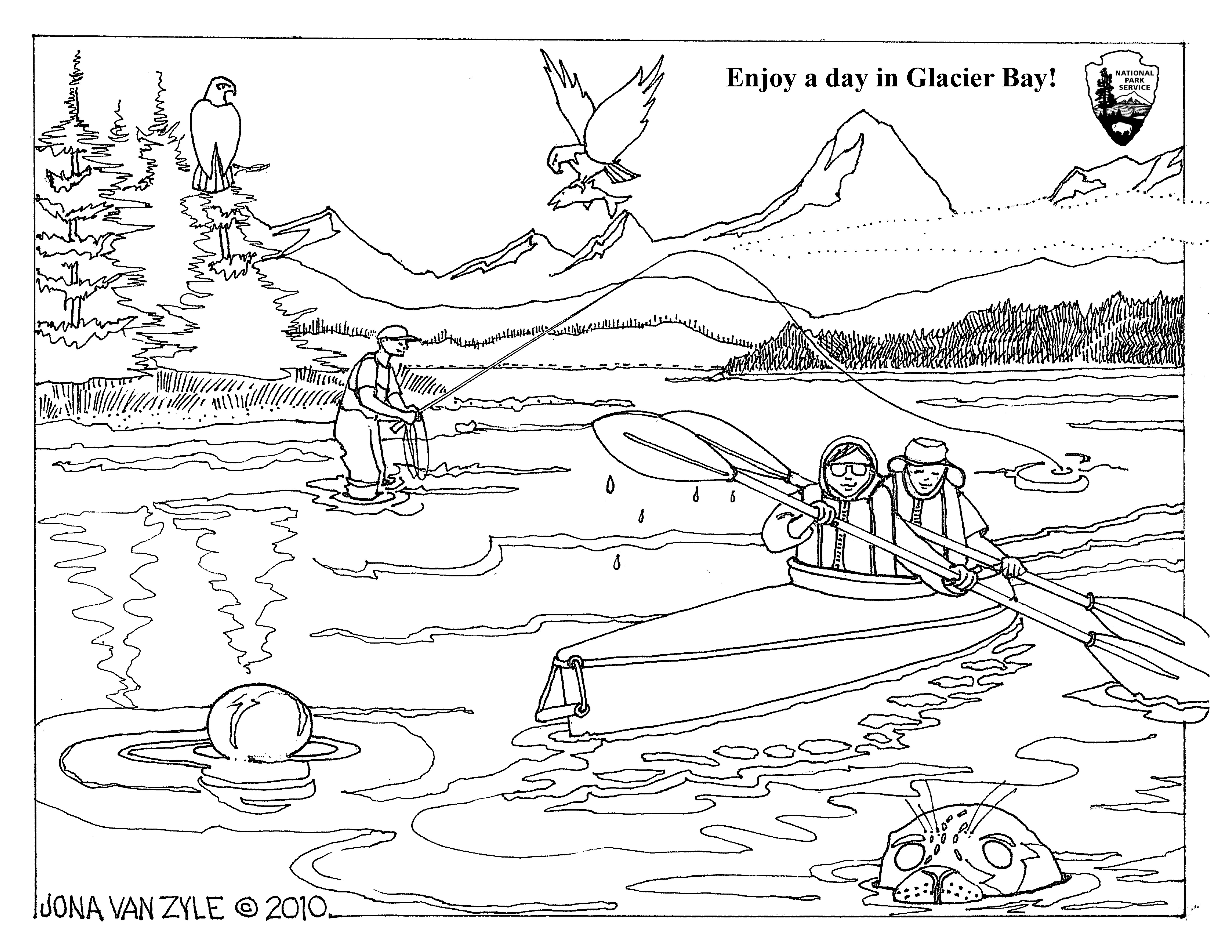 Coloring Sheets - Glacier Bay National Park & Preserve (U.S. National