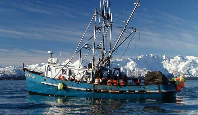Commercial Tanner Crab fishing boat