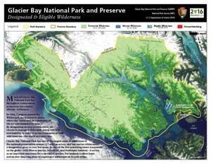 Wilderness Map of Glacier Bay
