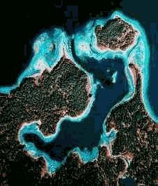 Aerial photograph view of island Aerial photograph view of island