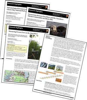 Glacier Bay Research Highlights Glacier Bay Research Highlights