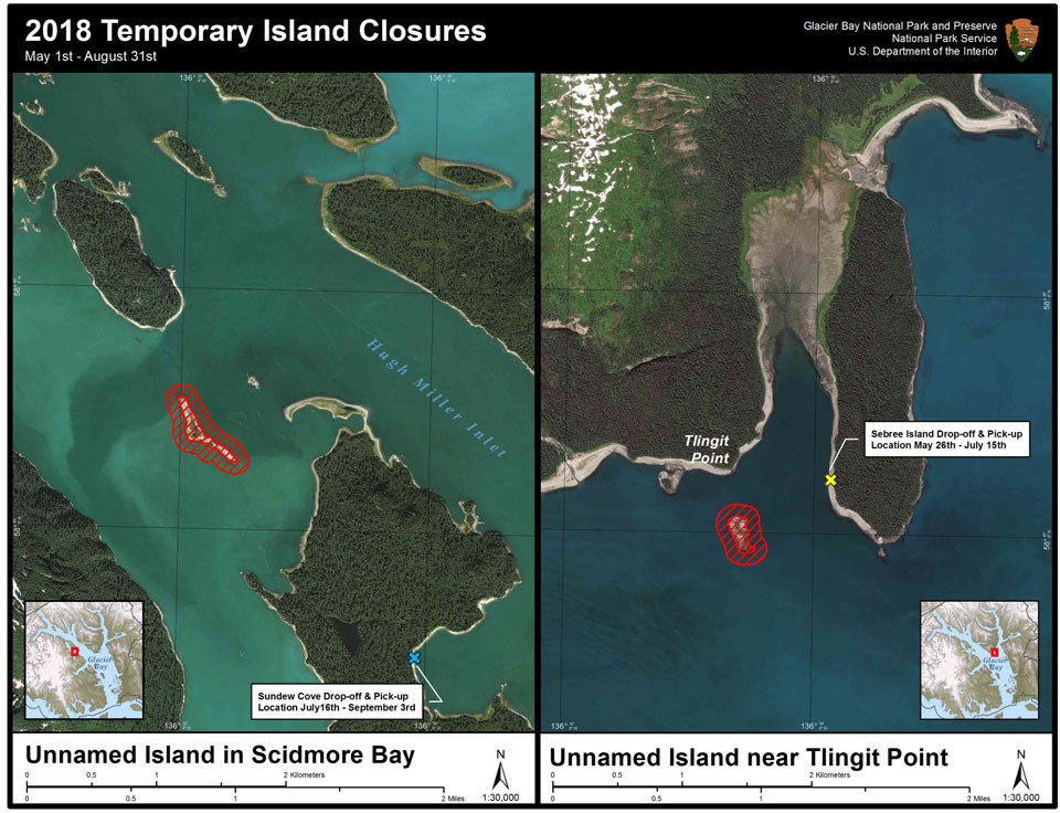 2018 temporary island closures