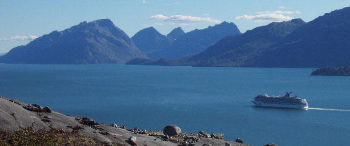 ship in glacier bay