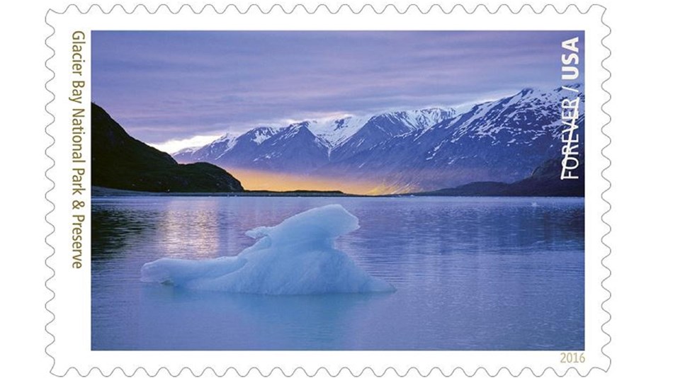 Glacier Bay postage stamp design