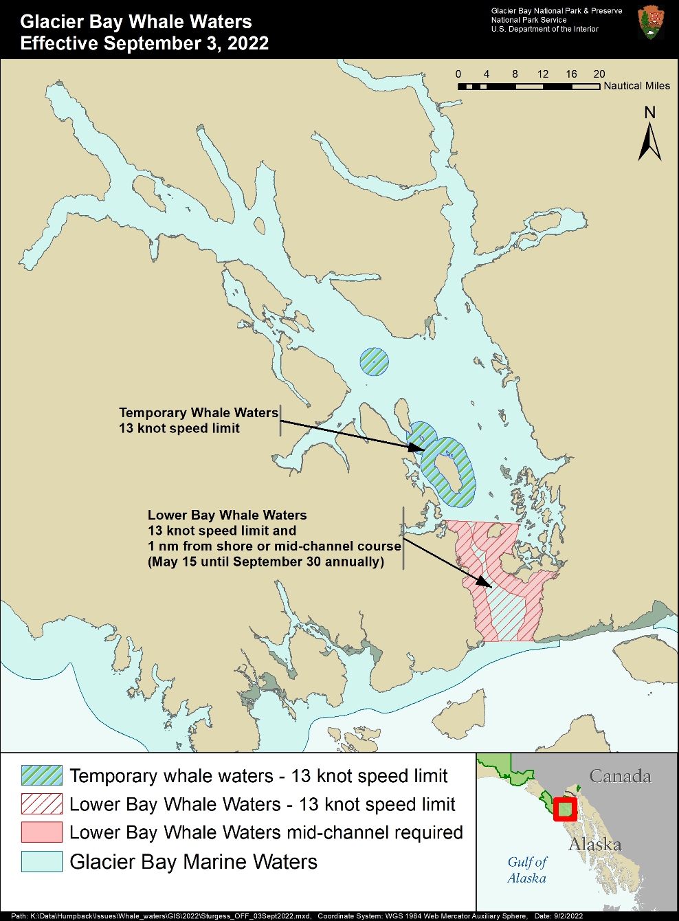 Map of Whale Water Restrictions for September 3 2022