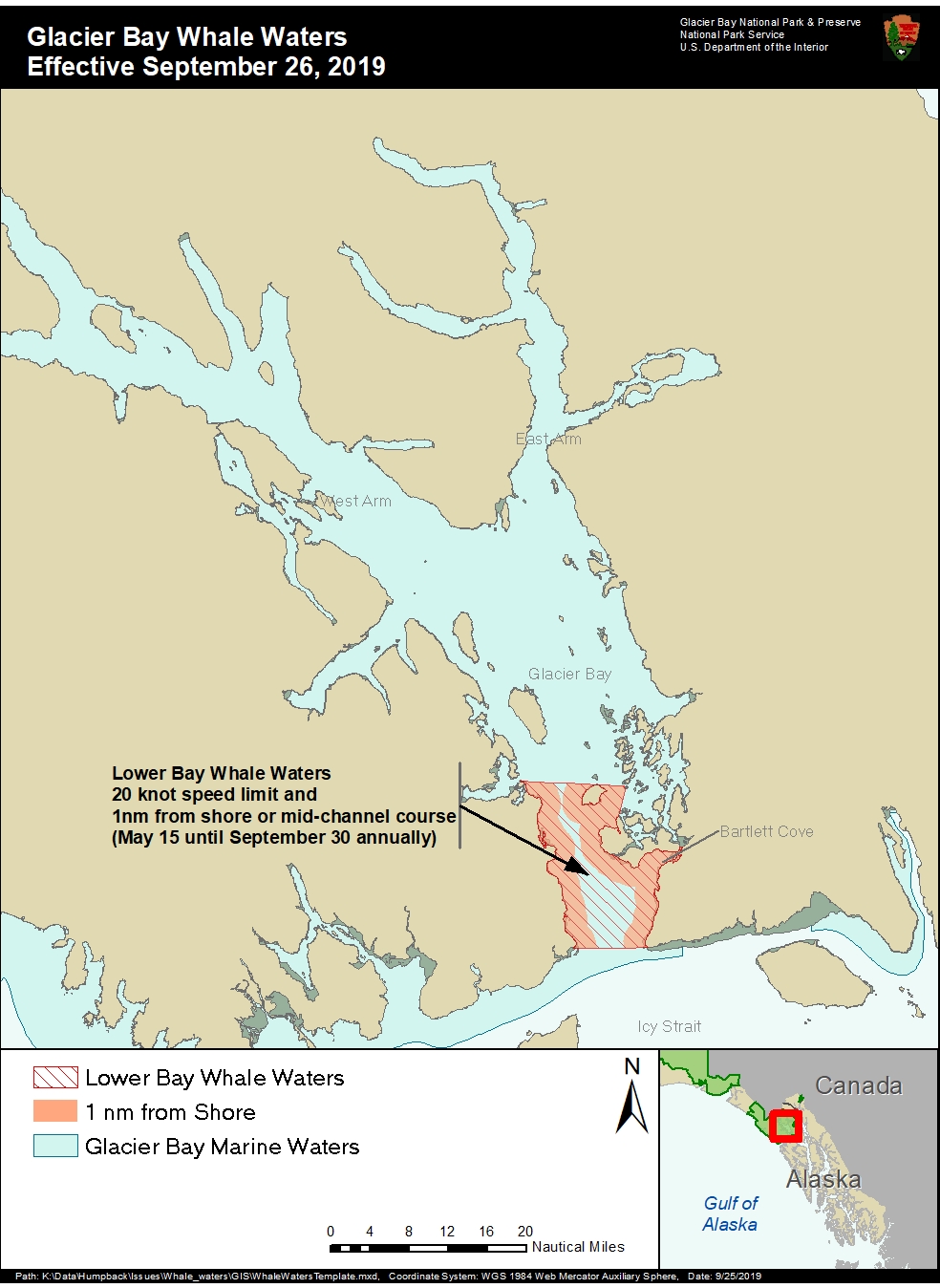 WhaleWaters_Update9.26.2019 Whale Waters Update for Glacier Bay Effective September 26, 2019