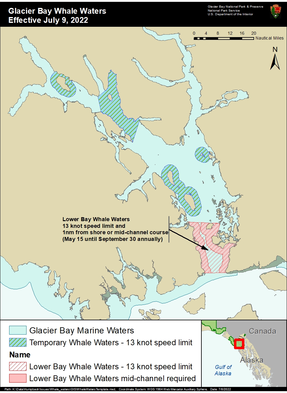 WhaleWaters_8July2022 Whale Waters Map effective July 9 2022. Contact the park for the specific areas affected.