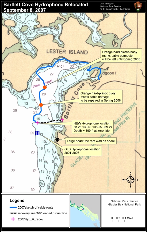 hydrophone cable map