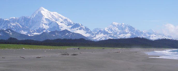 Clear view of Mount Fairweather from Dry Bay Clear view of Mount Fairweather from Dry Bay